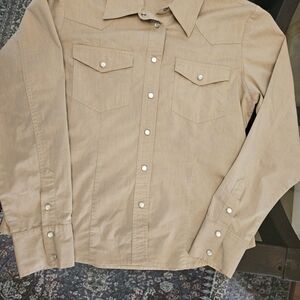 Buffalo David Bitton Tan Button Down Shirt